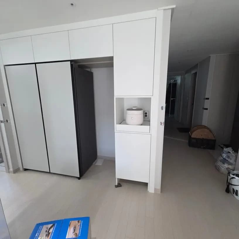 로봇청소기 직배수 · 맞춤장 현장 사진